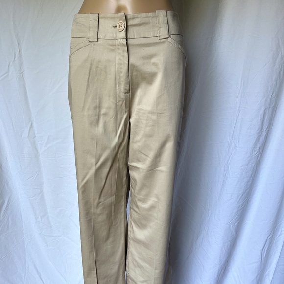 NWT Larry Levine Straight Leg Khaki Pants New Stone | Size 14 - Picture 3 of 13